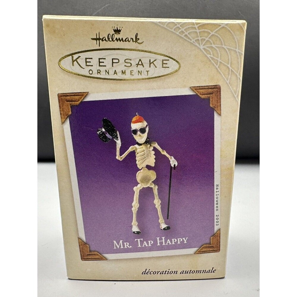 Hallmark Keepsake Mr. Tap Happy Skeleton Halloween Ornament